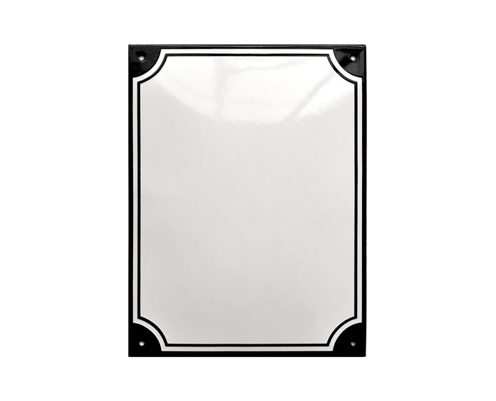 White Vertical Rectangle Highlander Sign 16 x 21 CM – RAMSIGN.COM