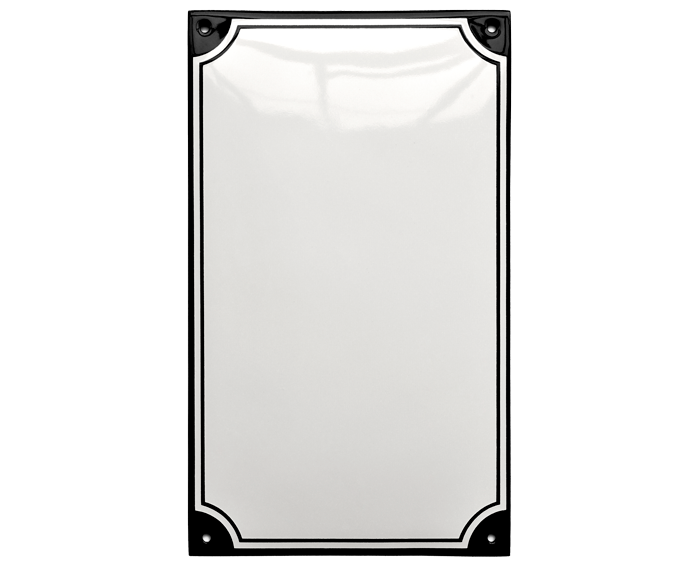 White Vertical Rectangle Highlander Sign 16 x 27 CM – RAMSIGN.COM