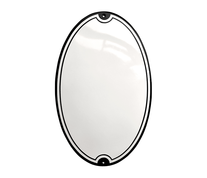 White Vertical Oval Highlander Sign 17 x 27 CM – RAMSIGN.COM