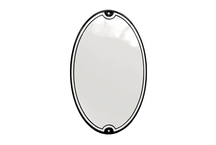 White Vertical Oval Highlander Sign 12 × 19 CM – RAMSIGN.COM