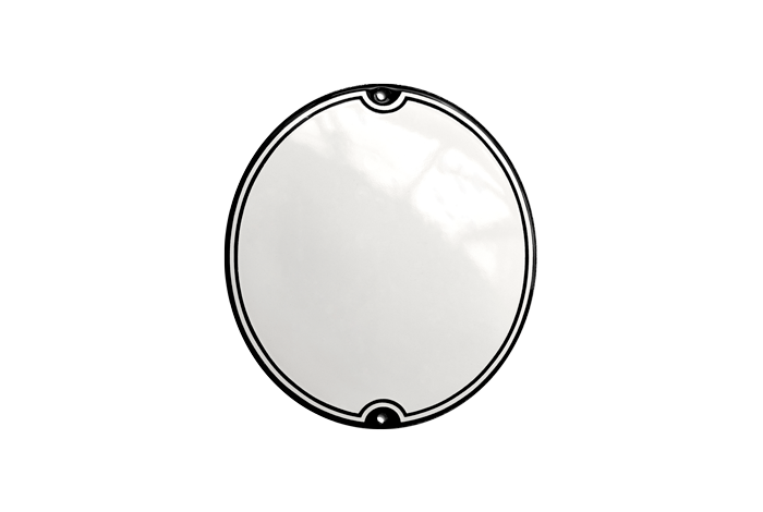 White Vertical Oval Highlander Sign 13,6 x 15 CM – RAMSIGN.COM