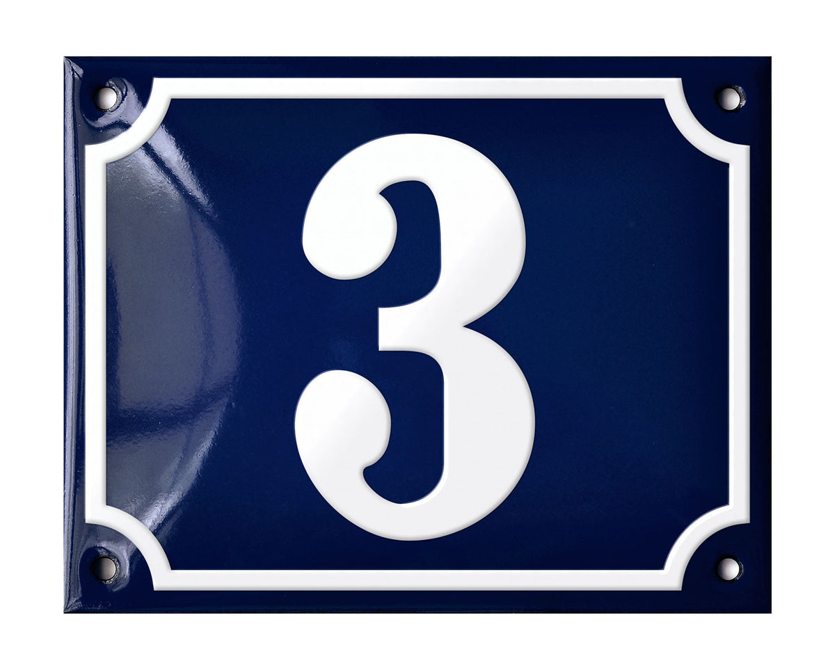 Rectangle Blue Number Sign Blue Stocked Rectangle Metropolitan Sign 14 × 11 CM – RAMSIGN.COM