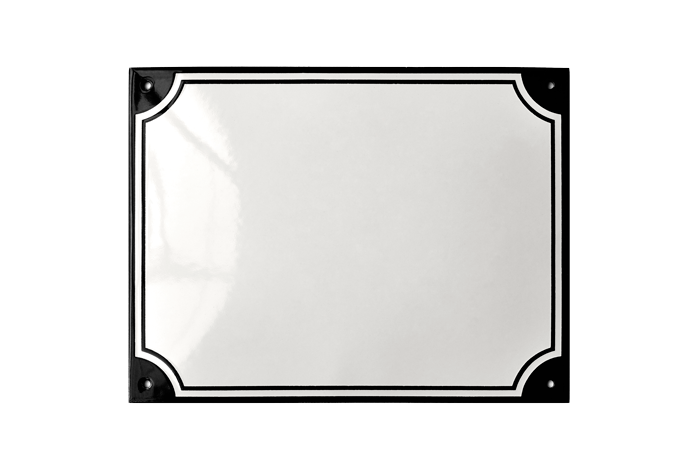 White Horizontal Rectangle Highlander Sign 21 x 16 CM – RAMSIGN.COM