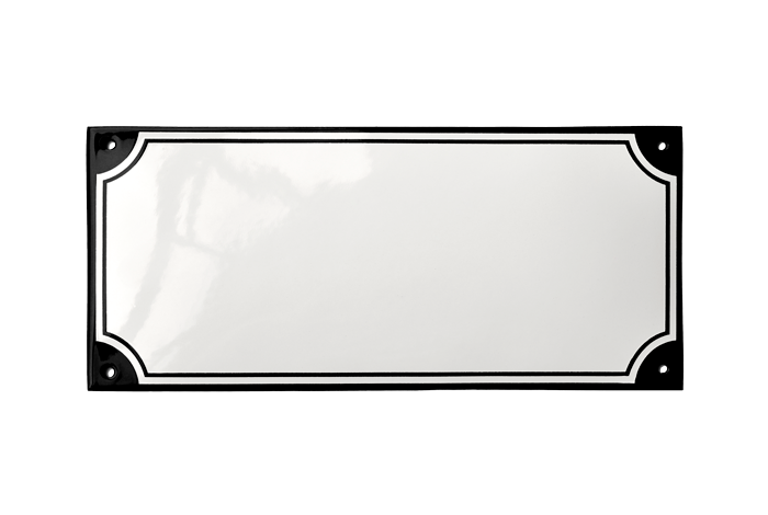 White Horizontal Rectangle Highlander Sign 27 x 12 CM – RAMSIGN.COM