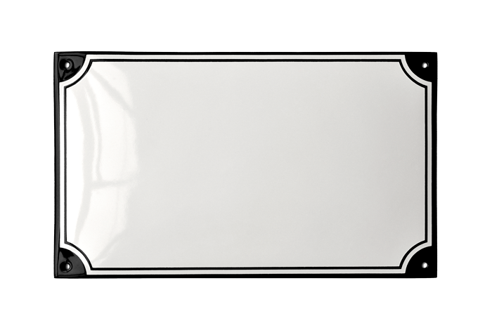 White Horizontal Rectangle Highlander Sign 27 x 16 – RAMSIGN.COM